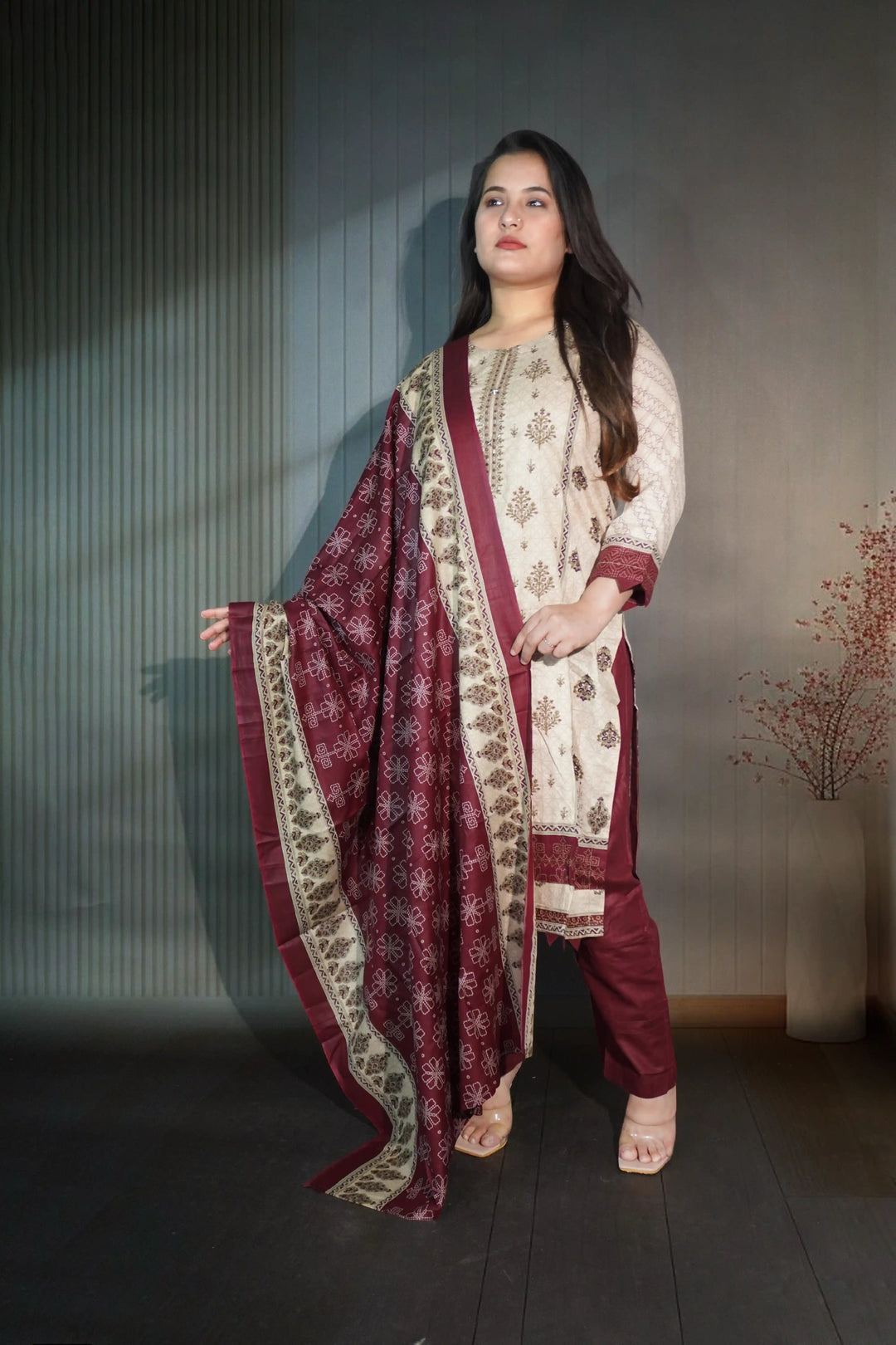 Gardenia cream 3 piece suit