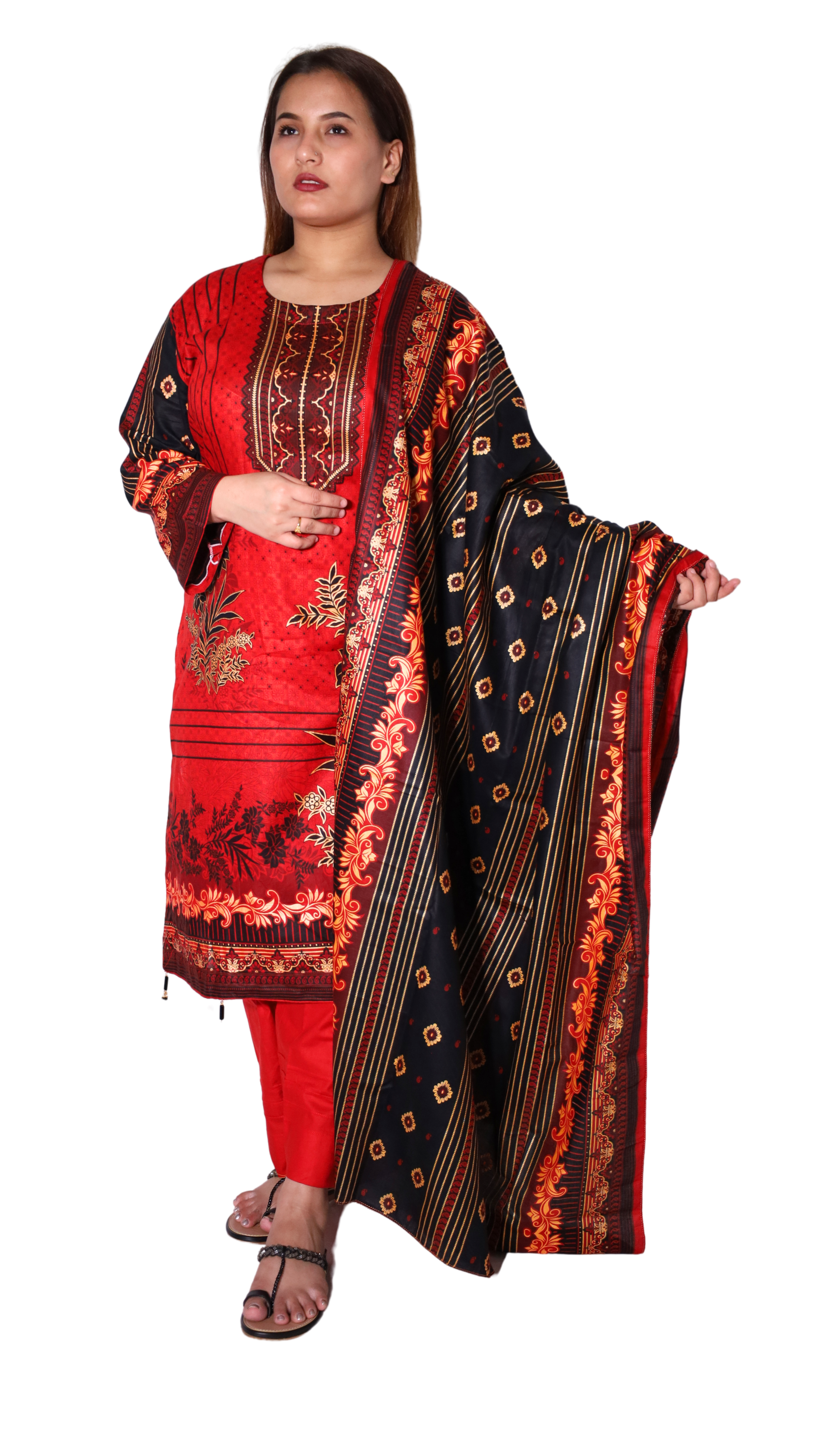 red - 3 piece suit