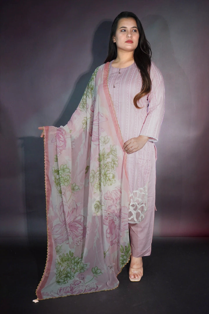 Pink 3 piece suit
