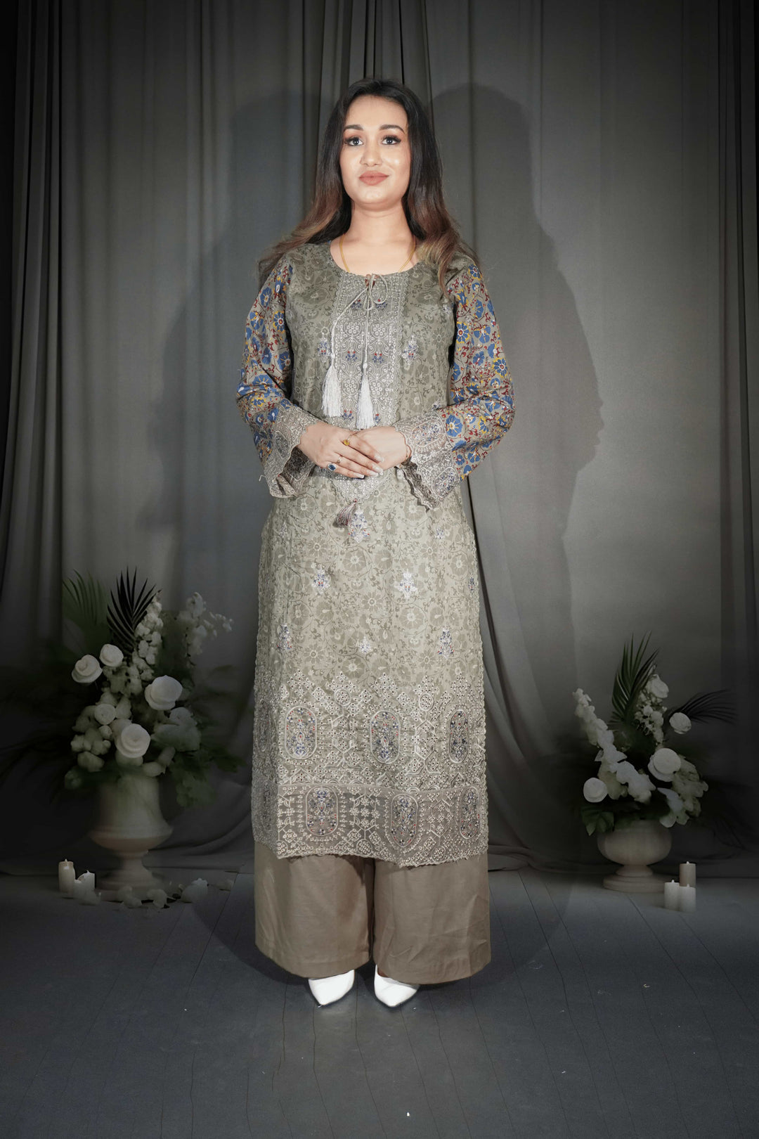 Light Mehendi - 3 Piece Suit