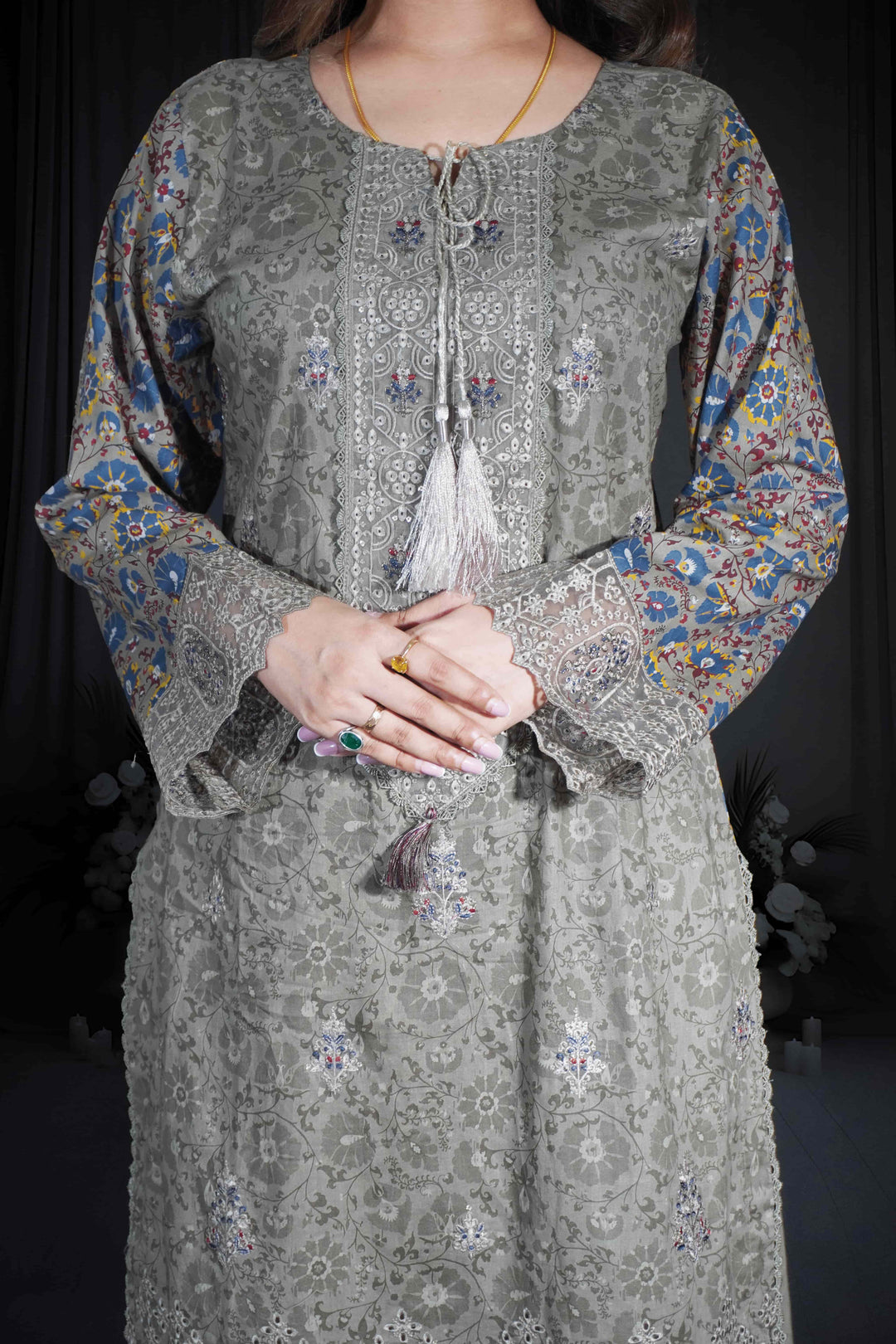 Light Mehendi - 3 Piece Suit