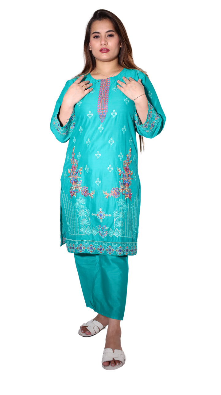 green -3 piece suit